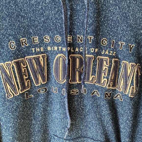 New Orleans Hoodie Crescent City Home of Jazz Nice Blue Colour Comfy Unisex S - Picture 5 of 6